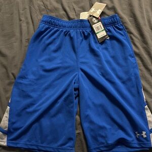 BRAND NEW with tags Under Armour Youth Large Blue Athletic Shorts